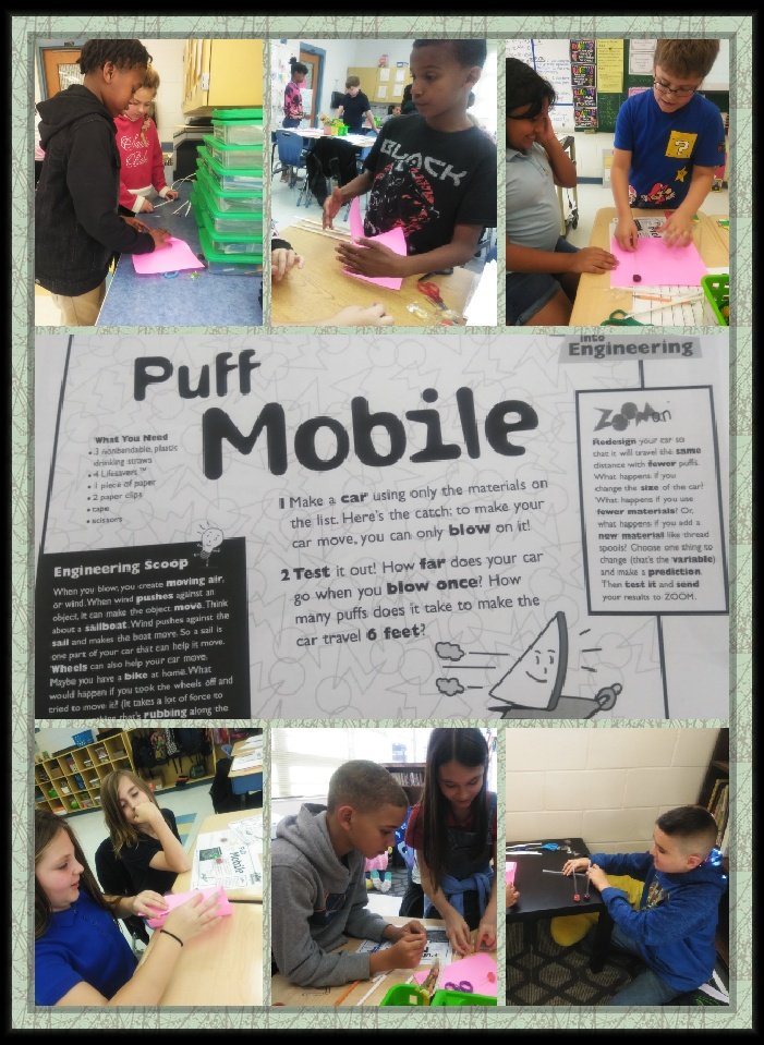 LARich2011's tweet image. WHAT IF we made memories while learning? We created Puff Mobiles to test wind energy, using paper, tape, 2 paper clips, 3 straws, and 4 Lifesavers! The team that blows it the least amount of puffs past the 6ft mark, wins! 😀 #VCSWhatIfWednesday @sdedragons