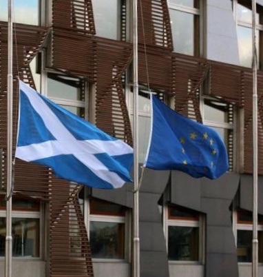 JoanMcAlpine's tweet photo. Today I was very proud to vote for the 🇪🇺 Flag to fly beside the 🏴󠁧󠁢󠁳󠁣󠁴󠁿  @ScotParl  - a motion that was carried today. Great message of solidarity with our European fellow citizens.  Scotland voted remain! We have a right to choose our own future  #BrexitDay https://t.co/jgnFypk1mI