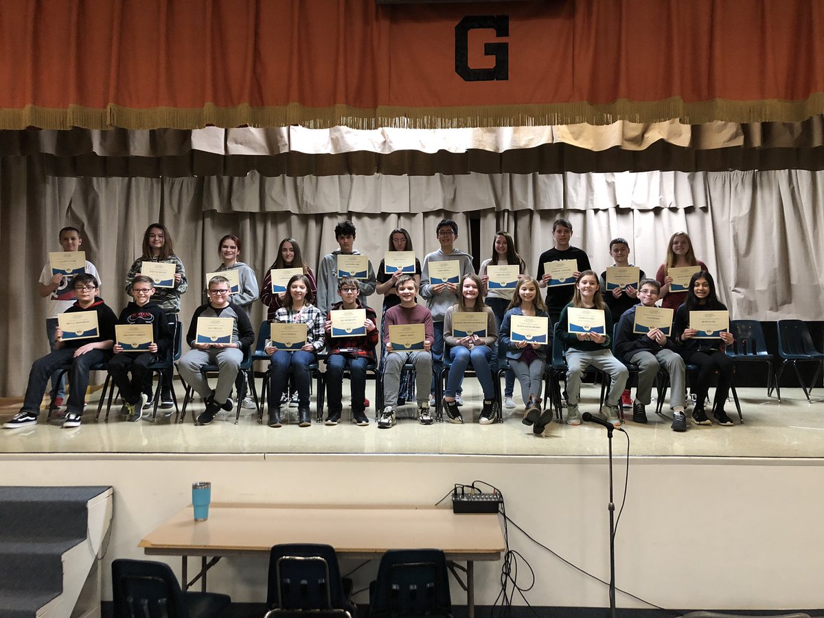gms_tigers's tweet photo. Congratulations to all our participants in the Dist 102 Spelling Bee. This year’s runner up is Ava Conway. The champion this year is Gavin Taylor. Outstanding job! https://t.co/xS13E6JxCo