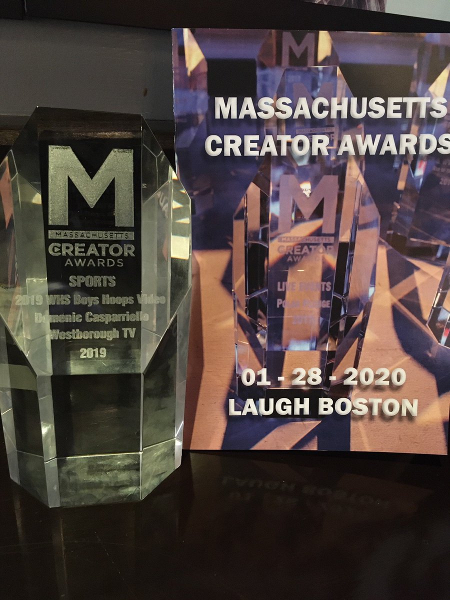 huge congrats to WHS and Lobby-O Alum Domenic Casparriello on winning a Mass Creator Award in the sports category for his documentary on "Looking Back:  2019 WHS Boys Basketball Playoff Run."  Thank you to Karen Henderson and <a href="/WestboroughTV/">Westborough TV, Inc</a> for all the support!