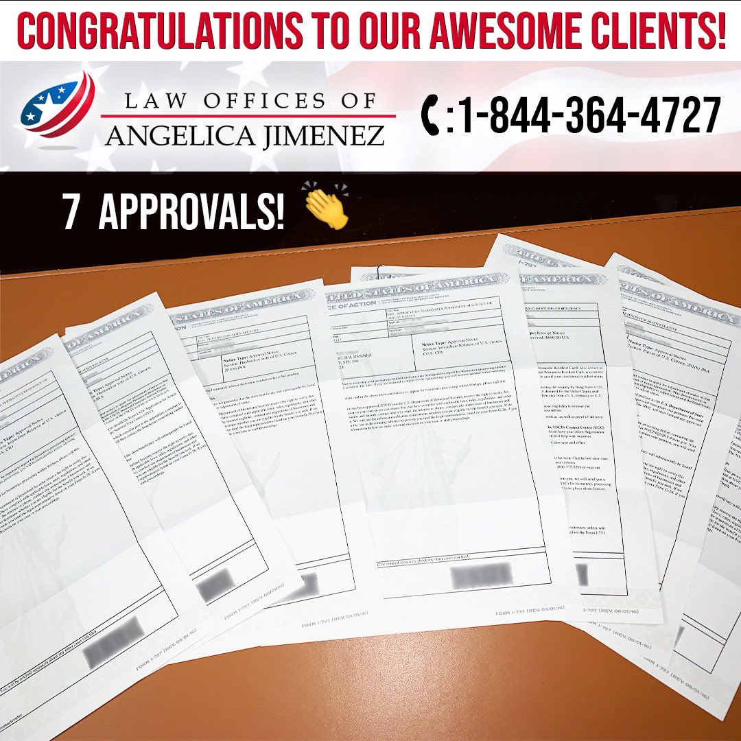 AbogadaEmigrar's tweet photo. Woo-hoo! Approvals makes me so happy. 👏🇺🇸
.
.
#approvalnotice #approval #approvals #aprobado #aprobados #i797 #citizenship #ciudadania #ciudadanía #residency #residencia #usa #immigration #inmigrantes #inmigracion #inmigracion #abogadalatina #abogadadeinmigración https://t.co/ZNsWmKARZI