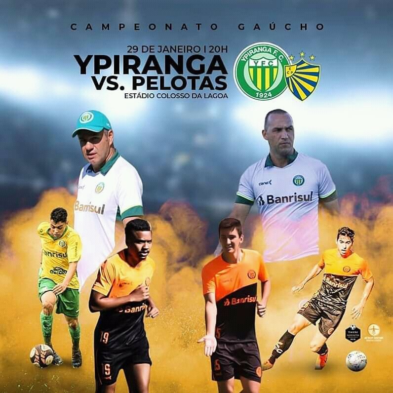 Actionsoccer_'s tweet photo. Na noite desta quarta-feira o @ypirangafutebolclube dos nossos clientes Paulo Henrique Marques, Marcelo Cupini, Pedrinho, Anderson Feijão, Carlos Schneider e Gutti, entra em campo em mais um desafio pelo Gauchão 2020. 

#ypiranga #gauchao2020 #voacanarinho https://t.co/GC4GeZLcbV