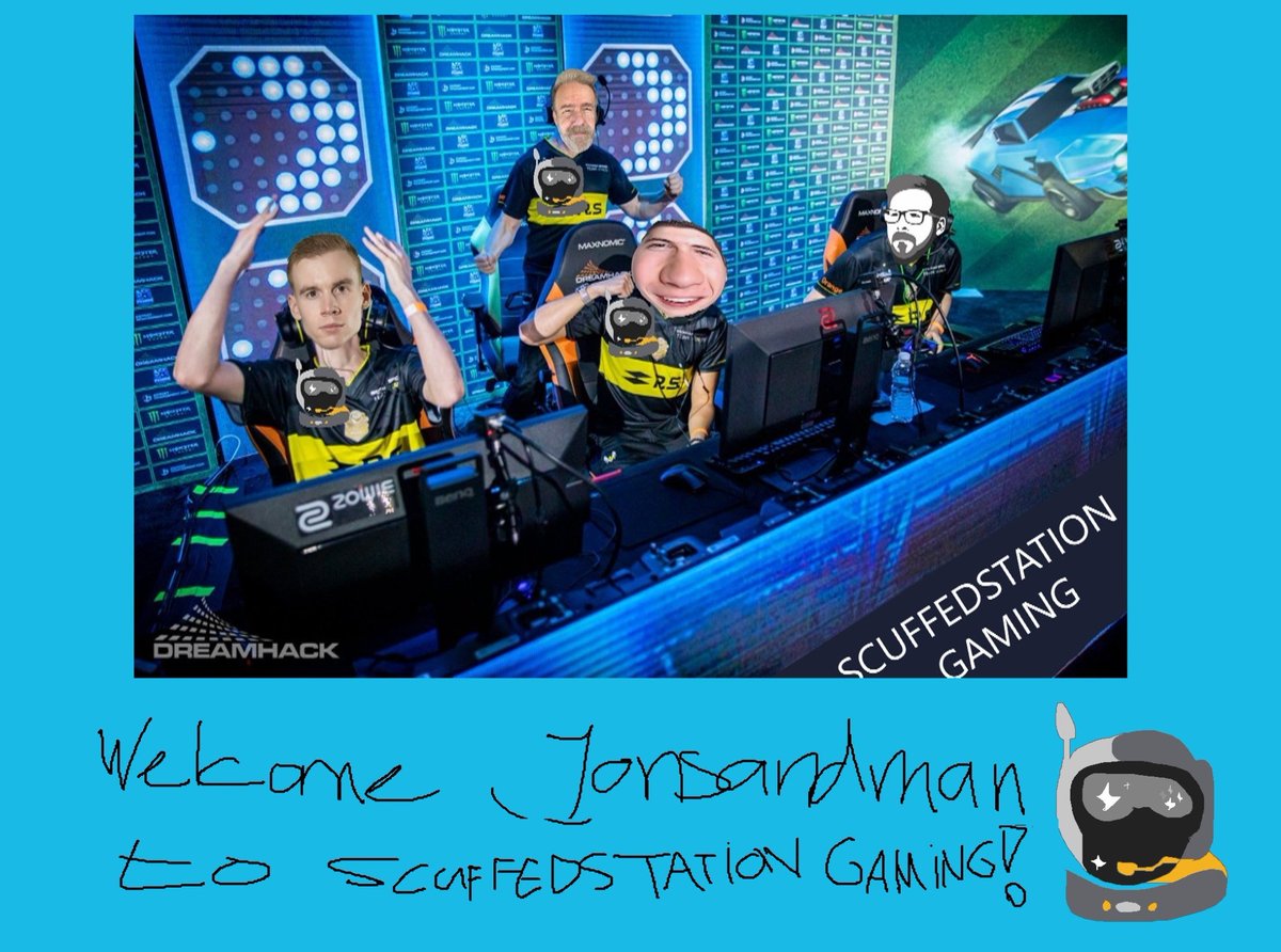 Jonsandman's tweet image. BIG NEWS!!! Officially joined Scuffedstation Gaming as their coach. They have the talent but the just need a little more HYPE. I am 100% confident they will make RLCS and if they don't it will be my fault.😎 

Let's do this @SunlessKhan @amustycow @Lethamyr_RL