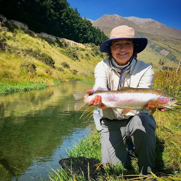 NZflyfishing's tweet photo. Colleen with a great smile and beautiful New Zealand #rainbowtrout Start planning your trip for 2020/21 and make a few nice fishing memories of your own! #bestofnz_travel https://t.co/lRMBHDjNXW https://t.co/xOSCCehGed