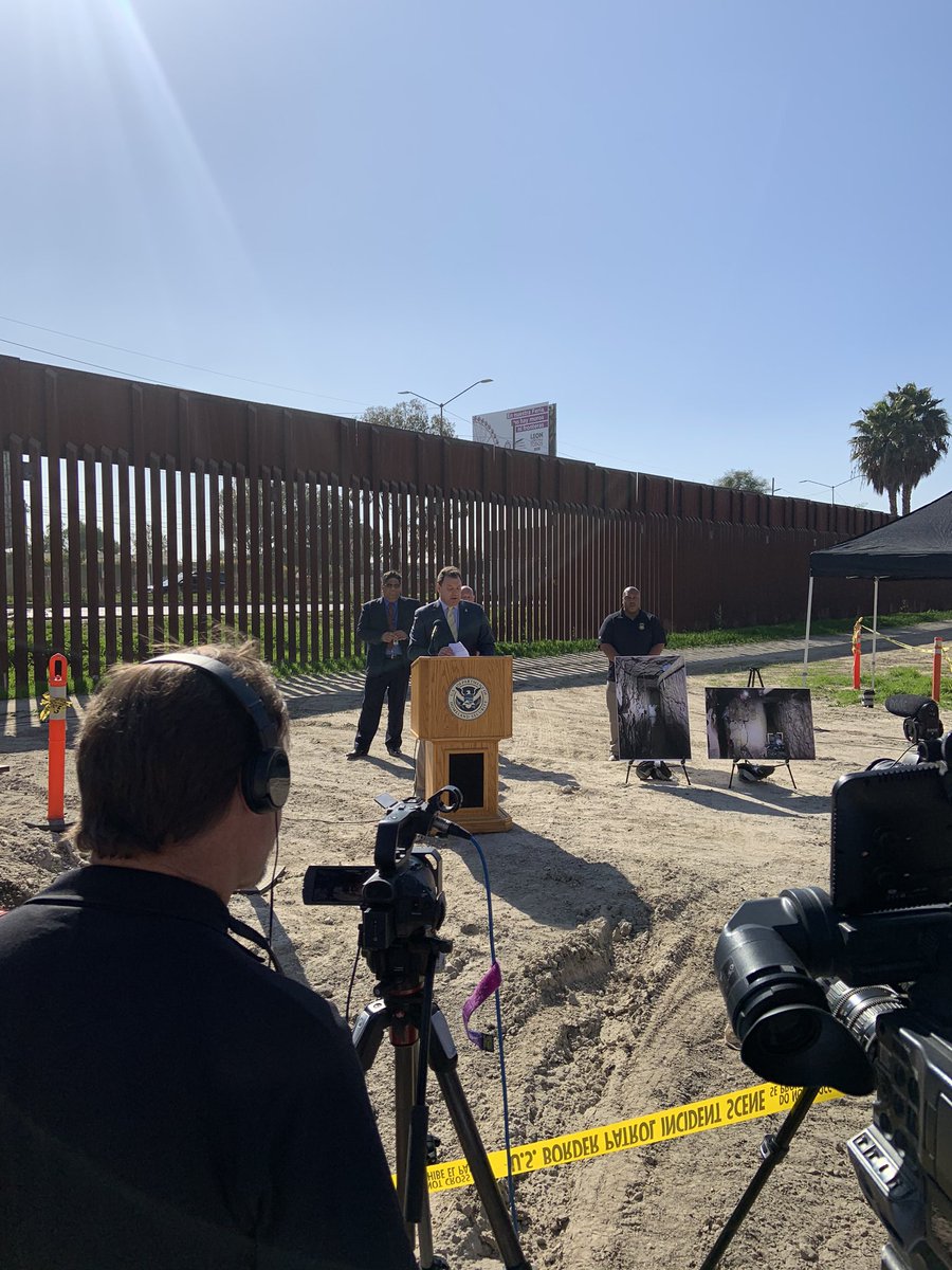 DEA San Diego Boss John Callery speaking at press conference on the border