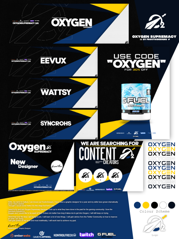 cxndrews's tweet photo. Oxygen Supremacy Project - FrosticDesigns
This was my first ever project, hope its ok

Here is my Behance, where you can find all my other work!
Behance: https://t.co/9GbMwjyxPR

Inquires: frosticdesign@gmail.com

Support Appreciated!

#OxygenSupremacy https://t.co/zVUMJpRRMS