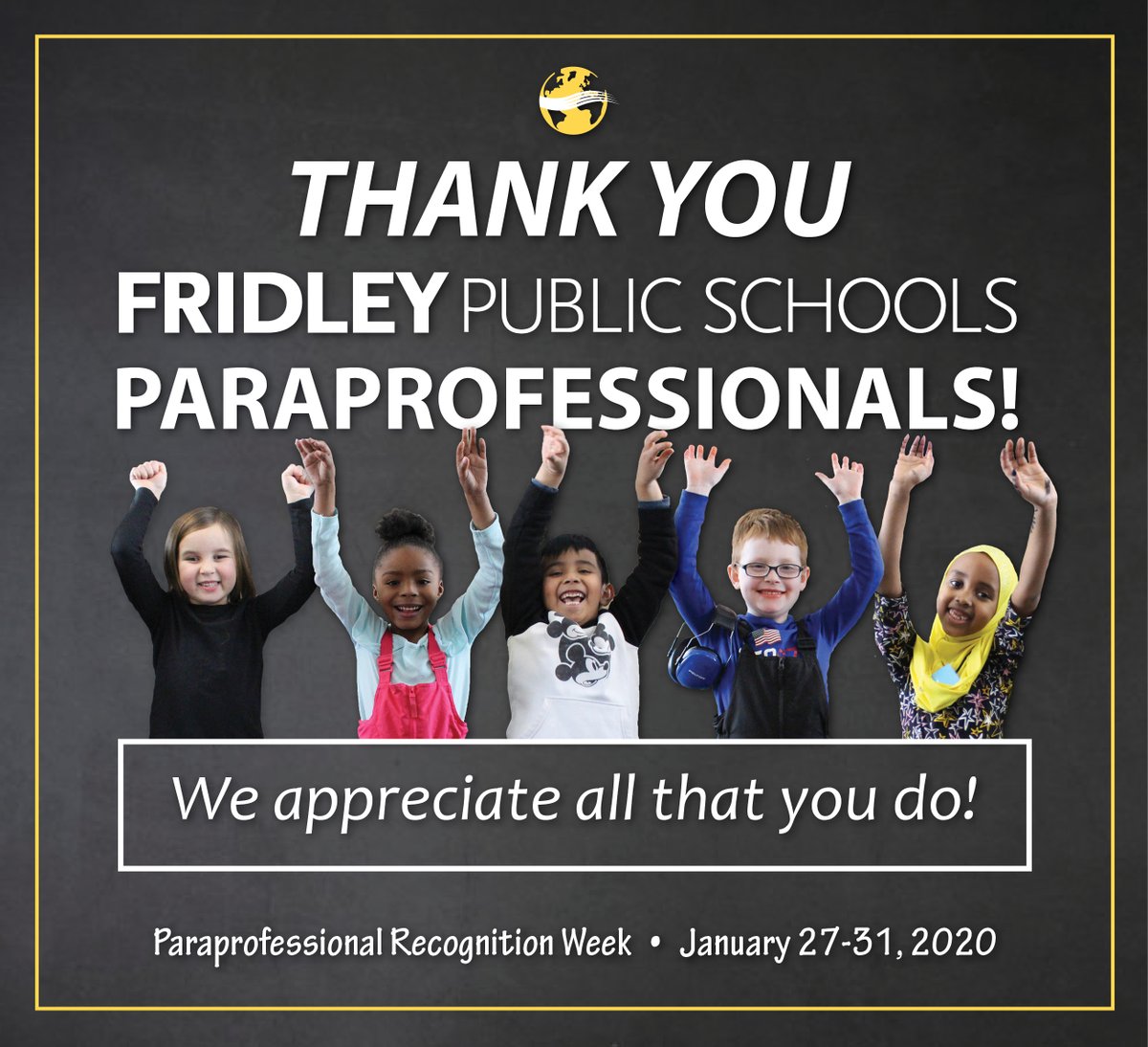 We’d like to give a big THANK YOU to all FPS paras! Your role is an integral part of student achievement and success – and your work and contributions are appreciated. Please take the time to #thankapara this week! #ThankYouParaprofessionals #ParaprofessionalRecognitionWeek