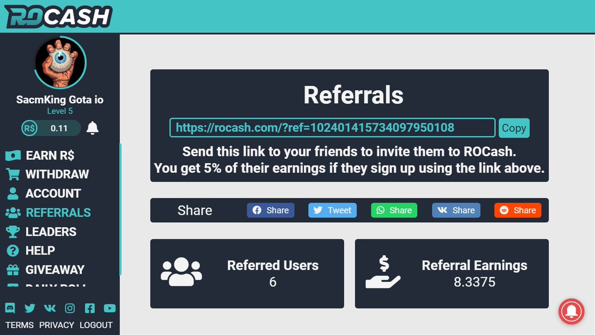 Rocash Com On Twitter Refer Your Friends By Sending Them Your