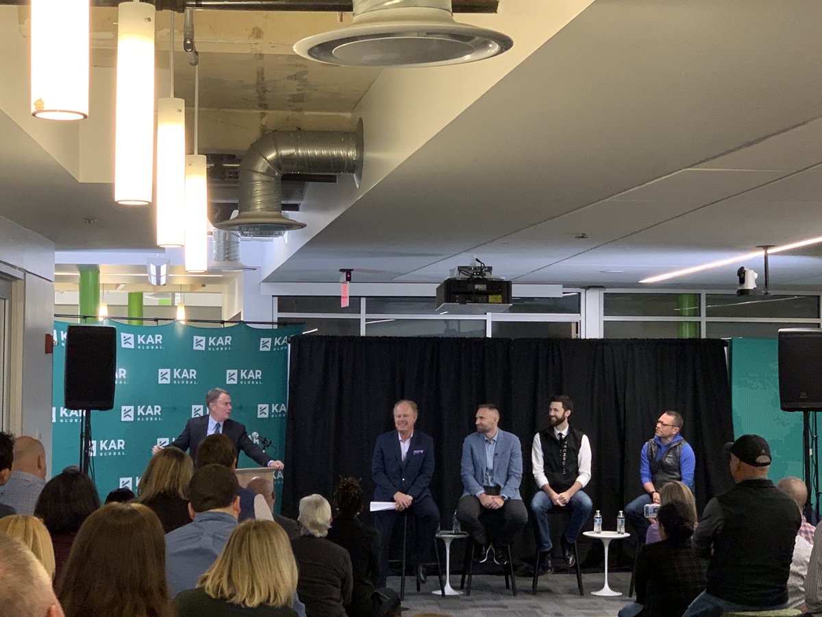 ryanmcadams's tweet photo. Indianapolis Mayor @IndyMayorJoe speaking at the @TradeRevTweets office for tonight’s tech panel.  #TradeRev #karsquad https://t.co/PSCFymxIQ6
