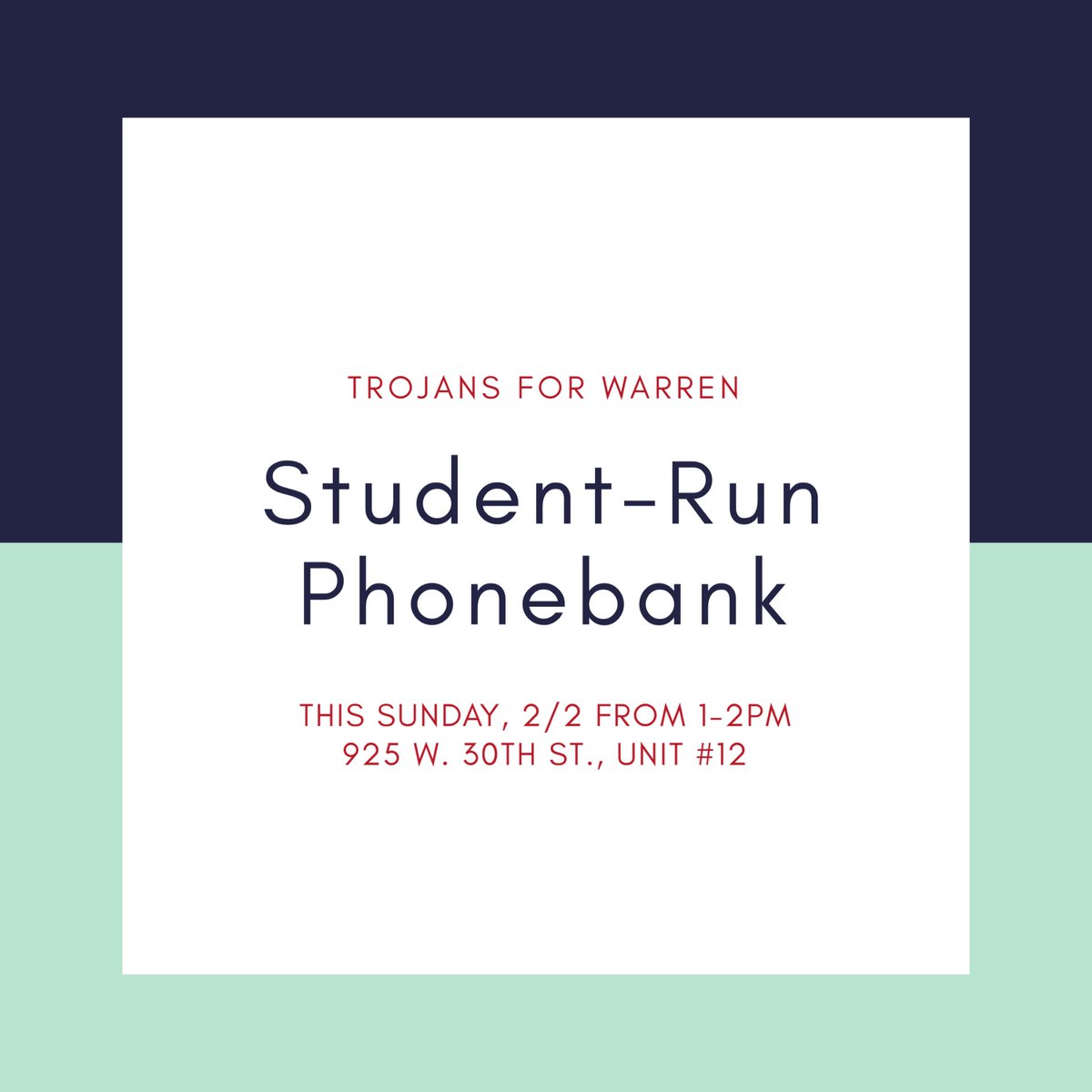 Trojans for Warren tweet media