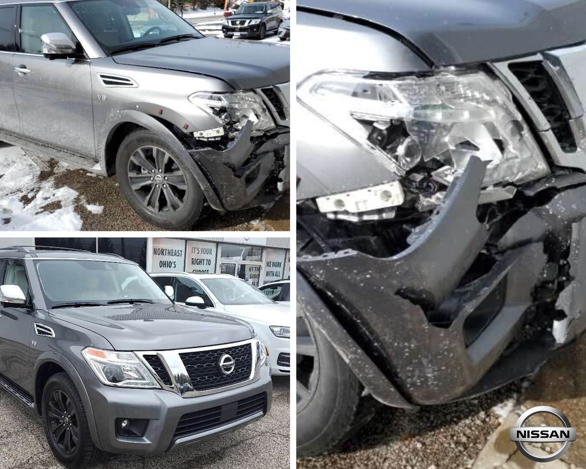 CLEautobody's tweet photo. $14,000 worth of damage. All new #OEM parts even though #insurance wouldn't cover. Always looking to find a way to go the extra mile to ensure your safety and restore your #investment back to pre-loss condition. #nissan #Armada #carsoftheworld #needforspeed https://t.co/jdYVrAvRVq