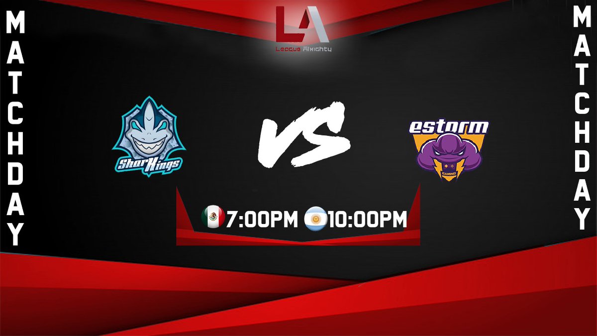 #MatchDay

En nuestro match day del día, tenemos a dos grandes equipos que nos darán un buen partido que nadie querrá perderse.

<a href="/Sharking_s/">SharKings E.C.</a> 🆚 @ESTORM_ACADEMY 

⏰ 19:00 🇲🇽 | 20:00 🇵🇪 | 22:00 🇦🇷