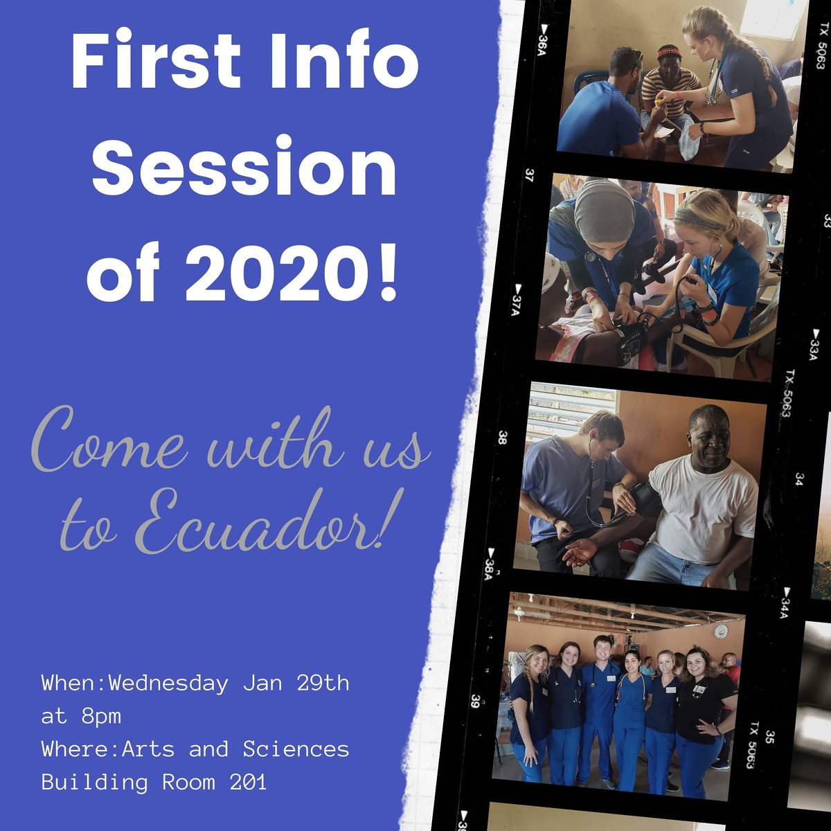 MizzouGMT's tweet photo. Want to gain hands on experience? Come with us to Ecuador! Our first information session is tonight at 8! https://t.co/BsABx9Bc7J