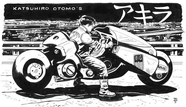 Azraeyyl's tweet photo. I hope these people don’t think i’m fucking around when i tell them i’m building myself an exact replica of Kaneda’s Bike from #AKIRA 💊🩸 https://t.co/b57ImSNSdr