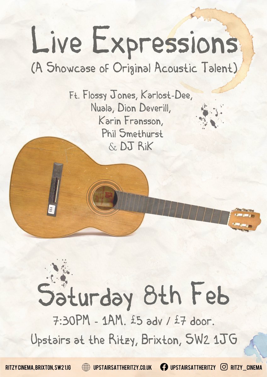 Live_Expression's tweet photo. In 10 days @Live_Expressions returns w/ @FlossyJones3, @Karlost, @nualasmusic, @Karin_Fransson, @DionDeverill, and DJ Rik. Come down and enjoy quality in the newly refurbished @UpstairsRitzy. Advance £5 tickets: https://t.co/FzAfAfgPIh. 😃🕺#livemusic @RadioKC @gr8musicvenues https://t.co/WMslQb1QEl
