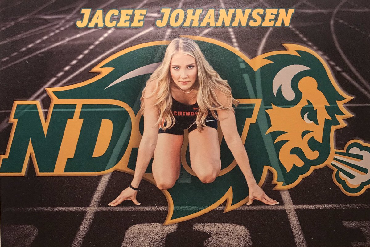 JaceeJohannsen's tweet photo. I am beyond excited to announce my  commitment to North Dakota State for track and field. Go Bison!🤘🏻💚🤘🏻 #RollHerd https://t.co/BqXraYWsbf
