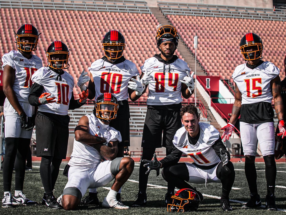 UFLWildcats's tweet photo. Wideout Wednesday 🥶 

Make sure you know the squad:
18 | @ADED_2 
10 | @KermitoWay 
17 | @classicJG 
80 | @RaaShad_TTG 
84 | @Jsmalls_17 
11 | @nspruce22 
15 | @Uno_Dos_Tre3 

#TheWildcatWay https://t.co/wCX248hSbB
