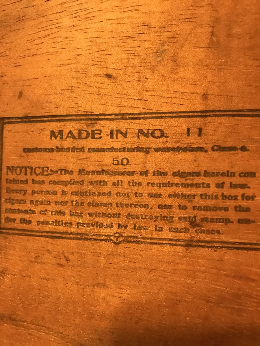 TylerBelawske's tweet photo. I just found this cool cigar box in my attic. I think it maybe pretty old. Does anyone know anything about it by any chance? It looks like it’s box 11 out of 50. #cigars #cigarbox #cigar #justfoundit https://t.co/NfiEhG9zLX