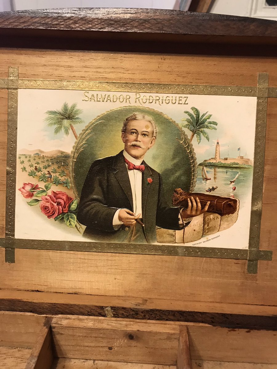 TylerBelawske's tweet photo. I just found this cool cigar box in my attic. I think it maybe pretty old. Does anyone know anything about it by any chance? It looks like it’s box 11 out of 50. #cigars #cigarbox #cigar #justfoundit https://t.co/NfiEhG9zLX