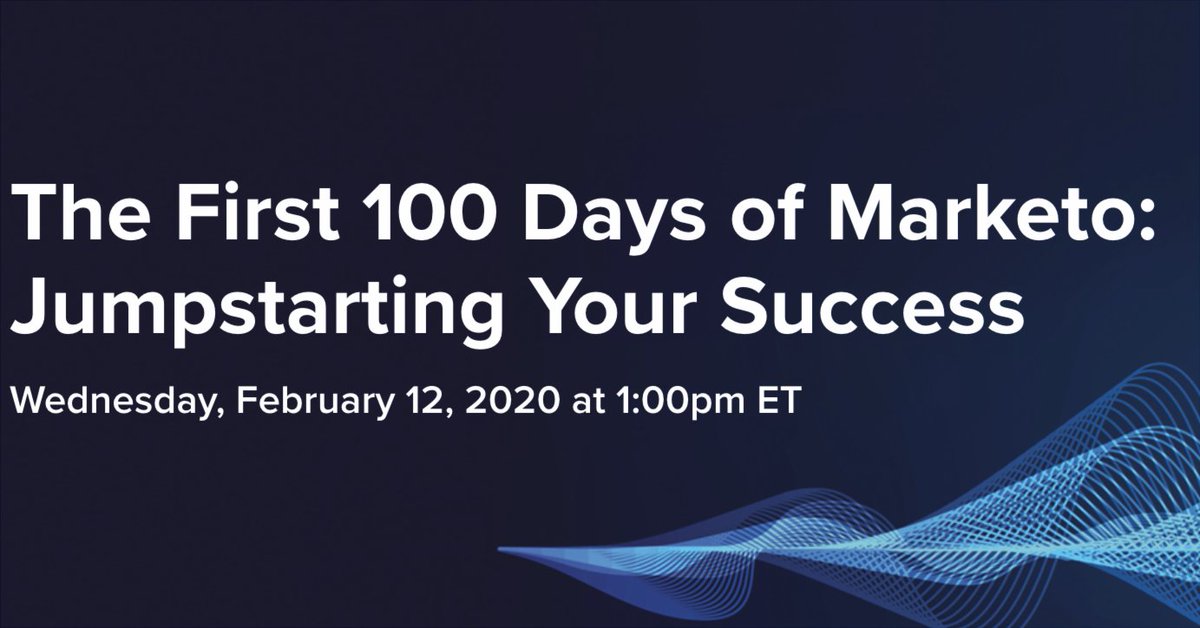 Perkuto's tweet photo. The first 100 days of a new marketing automation system can be challenging. Jumpstart your success by tuning into this must-attend webcast for anyone considering a new @Marketo implementation or migrating from another platform. https://t.co/iBztCEh7Ng #marketingoperations https://t.co/grnn6RM6ph