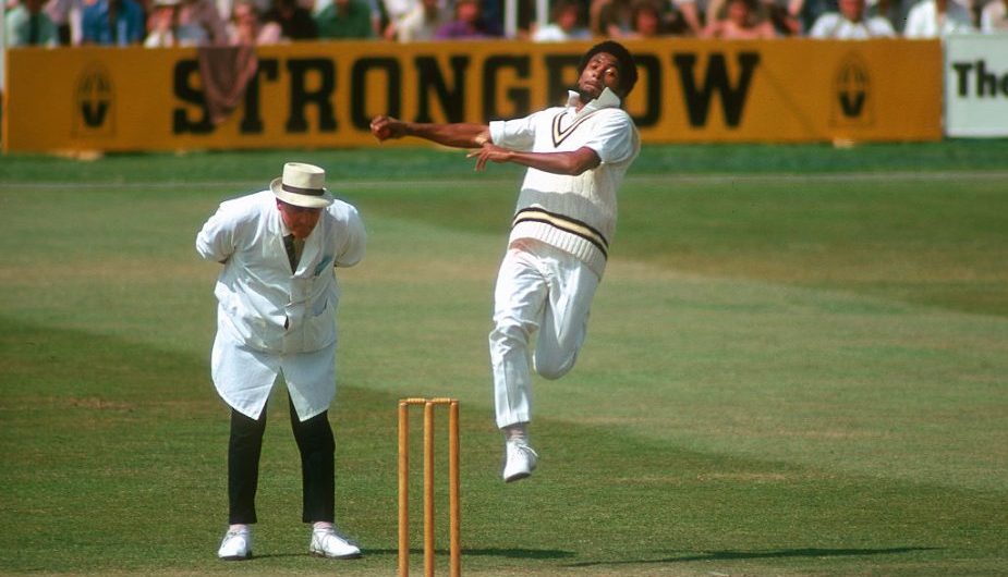 Andy Roberts, who is 69 today, in full flight. I was captivated by his genuine pace and hostility in the 1970s and then privileged to meet him at the Antigua Rec in the 1990s. One of the West Indies greats