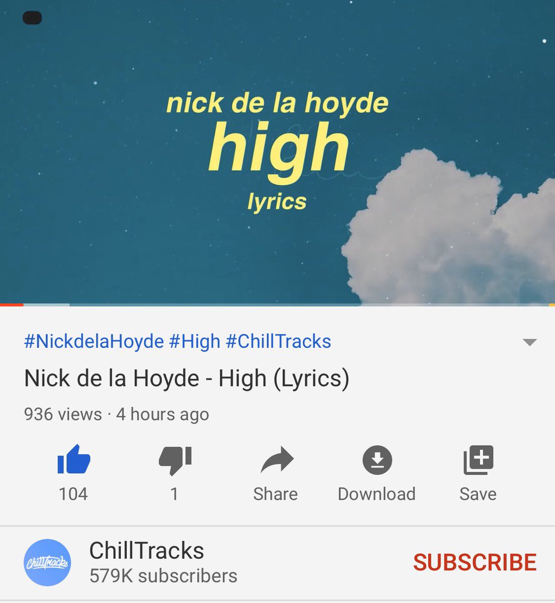 Shoutout to chill tracks for sharing high 💜 - youtu.be/K05tQAUjagQ