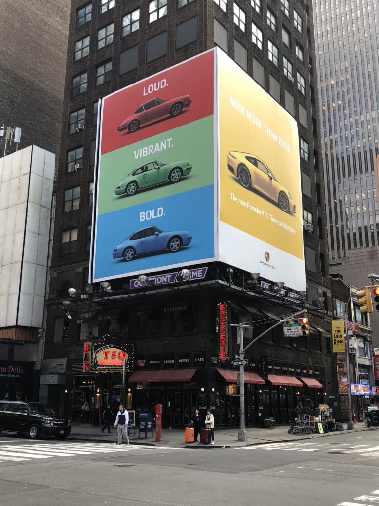 AJBrewin's tweet photo. Great #porsche advert spotted in #NYC tail end of last year. https://t.co/TETcomdVyv