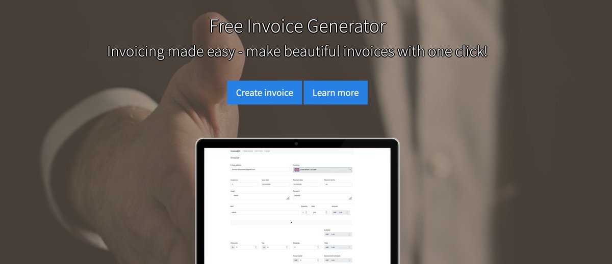 You can freely create your invoices with a responsive design here
invoiced24.com/invoice
#invoices #saas #invoicegenerator #app #web #mobile