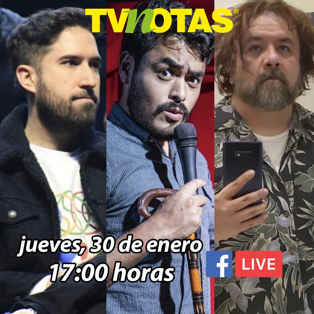 TVNotasmx's tweet photo. No te pierdas este 30 de enero nuestro Facebook Live con #AlexFernández, #ElCojoFeliz y #TíoRober en punto de las 17:00 horas; hazles tus preguntas y súmate a la conversación #TíoRoberEnTVNotas #AlexFernándezEnTVNotas #ElCojoFelizEnTVNotas https://t.co/LIl4yKNGHT
