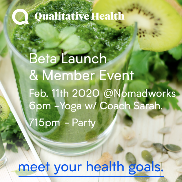 Join Qualitative Health for our official launch event and get a first look at the program designed to help you reach your health goals! Stop by to enjoy yoga at 6pm and delicious snacks and fresh juices starting at 7:15pm. RSVP
buff.ly/37P3DAN