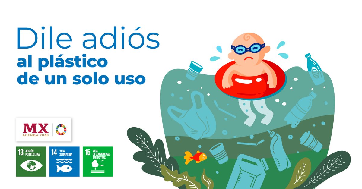 SecAgenda2030Mx's tweet photo. La mitad del plástico que utilizamos al año son artículos de un solo uso. El plástico de un solo uso tiene una vida útil promedio de 12 a 15 minutos; sin embargo, puede tardar entre 400 y más de 1.000 años en desintegrarse.
¡Súmate y di #AdiósAlPlástico! 🍃
#Tip2030 https://t.co/J9UexA2KSy
