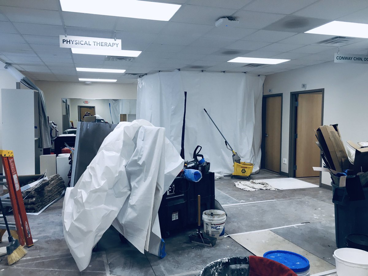 ArmendarizMD's tweet photo. Demolition is on track for the new @genesishealth Sports Medicine Clinic! βββ Opening day details coming soon! π¨π¨π¨ #genesishealth #GenesisSportsMed #sportsclinic #sportshealth https://t.co/a8SCnArCfu