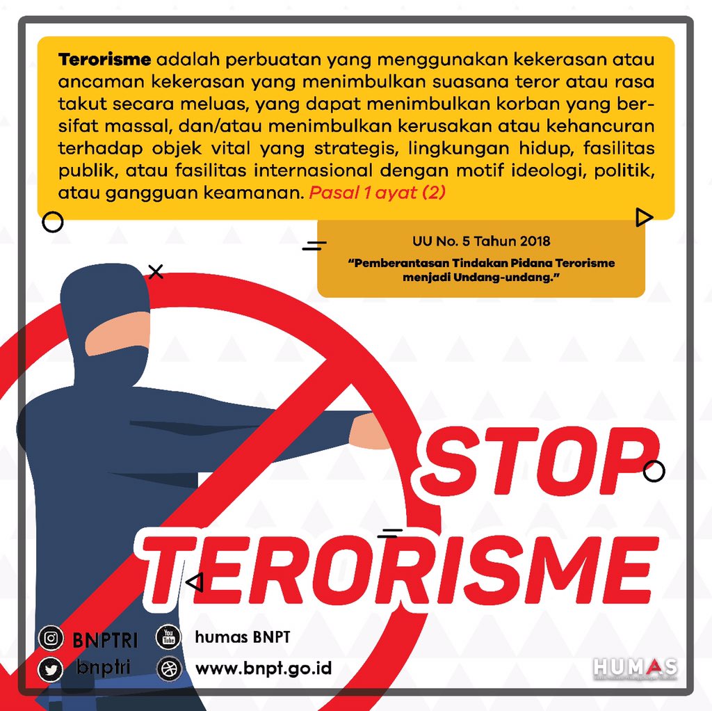 BNPTRI's tweet photo. Pemerintah tidak hanya mengupayakan proses penegakan hukum saja, akan tetapi diperlukan juga langkah proaktif dari Pemerintah dg melakukan upaya preventif secara terus menerus yg dilandasi dg prinsip pelindungan hak asasi manusia dan prinsip kehati-hatian.
.
#hukumbnpt #pp77 https://t.co/re4Q3eNrbJ