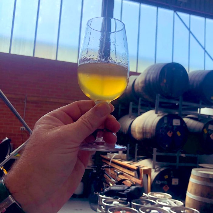 OC's tweet photo. Our show beer at one day old. Coming soon when it’s ready. Proudly supporting the Bushfire Appeal. #heroesgold #raiseone https://t.co/u6Atpu3Dn1