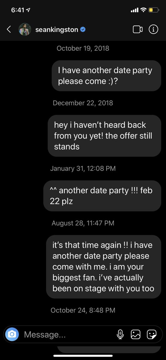 MeganJoy8's tweet photo. I have a date party Febuary 15. Instagram hasn’t worked so twitter do your thing. @SeanKingston https://t.co/aMBnb0gRDE