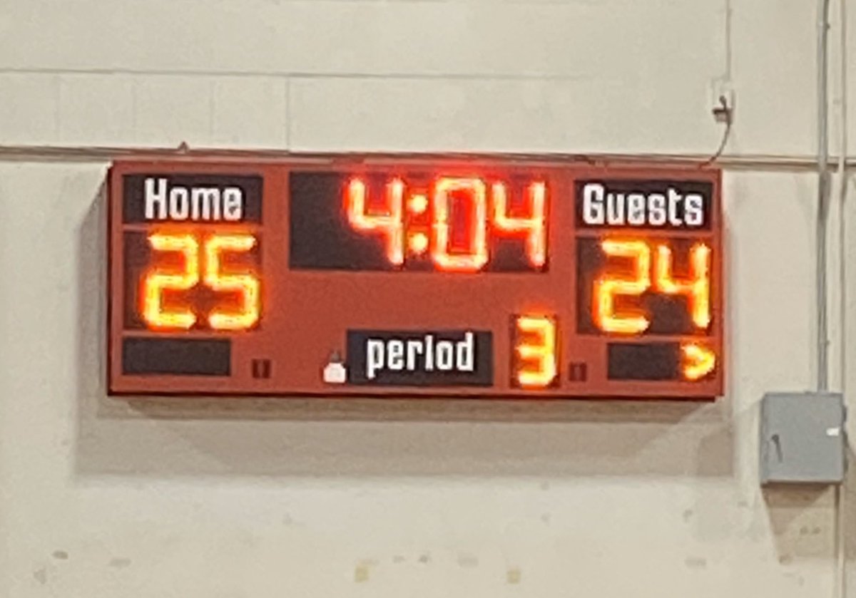 Halftime score vs. SHS