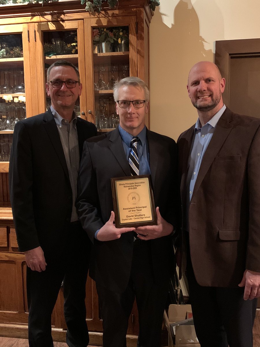 CLCeernd's tweet photo. Congratulations to Mr. Shutters on being named Dean/Assistant Principal of year by the Illinois Principal’s Association (Kishwaukee Region)! #WERCLC #TIGERPRIDE https://t.co/hSpr8O93XS