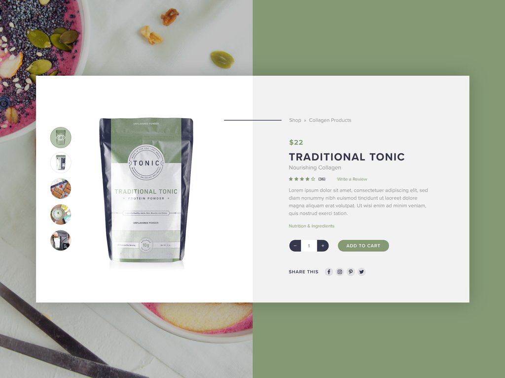 Design for e-commerce is always about detail and presenting the product in the best possible way. That's the vibe that LLT delivered over on Tonic's website. Go check it out --> TonicProducts.com