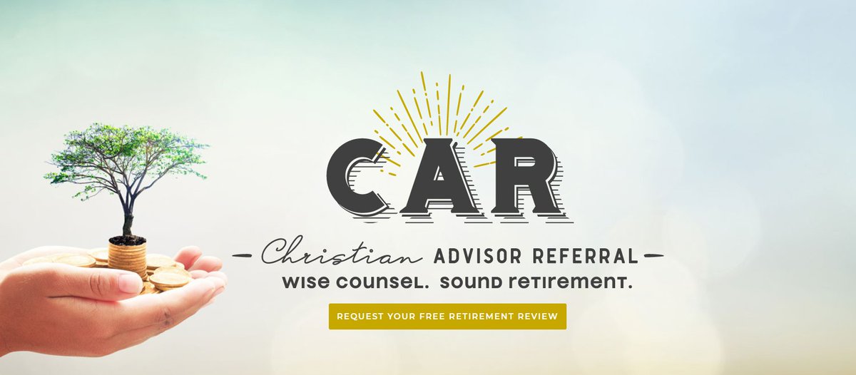 's tweet image. Since 2010, the Christian Advisor Referral (C.A.R) service has been connecting individuals seeking retirement advice with highly qualified financial advisors in their area. 

Our goal is to help you build a sound retirement. 

Learn more here. 

followthemoney.com/advice/