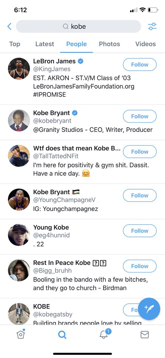 SGmarcOD's tweet photo. Something ain’t right. This all a game for the elite. Why the fuck when you search Kobe or Kobe Bryant on Twitter the first page that pop up is Lebron James.. over KOBE BRYANT.. ESPECIALLY AFTER WHAT HAPPENED, Kobe is trending and still ain’t above James.. that’s set up forsure https://t.co/52hhZhqTvX