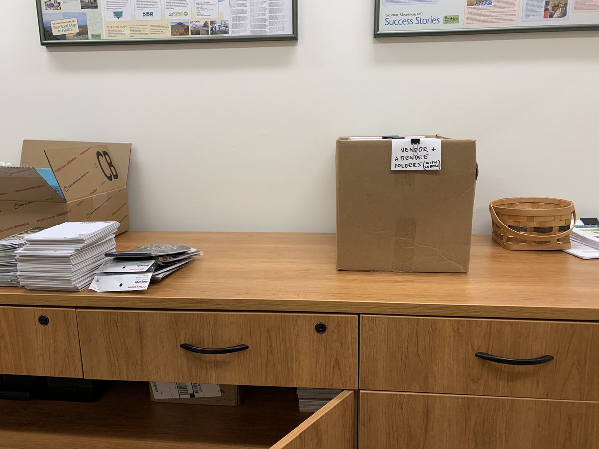 RecResourceServ's tweet photo. (part of) Your dedicated RRS team working overtime - prepping for #NCPRDC! See next week you in @WilmDowntown! https://t.co/w53V1zDB4C