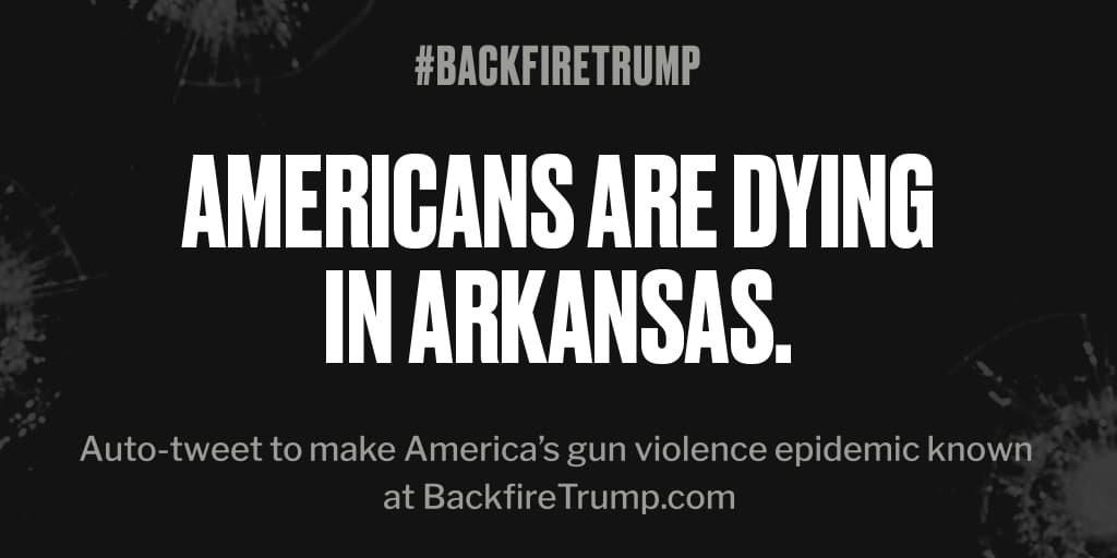 SharkieResists's tweet photo. #Arkansas is suffering after shooting takes 2 lives. #POTUS, stop the bloodshed. #BackfireTrump https://t.co/jWYTxcQzDi