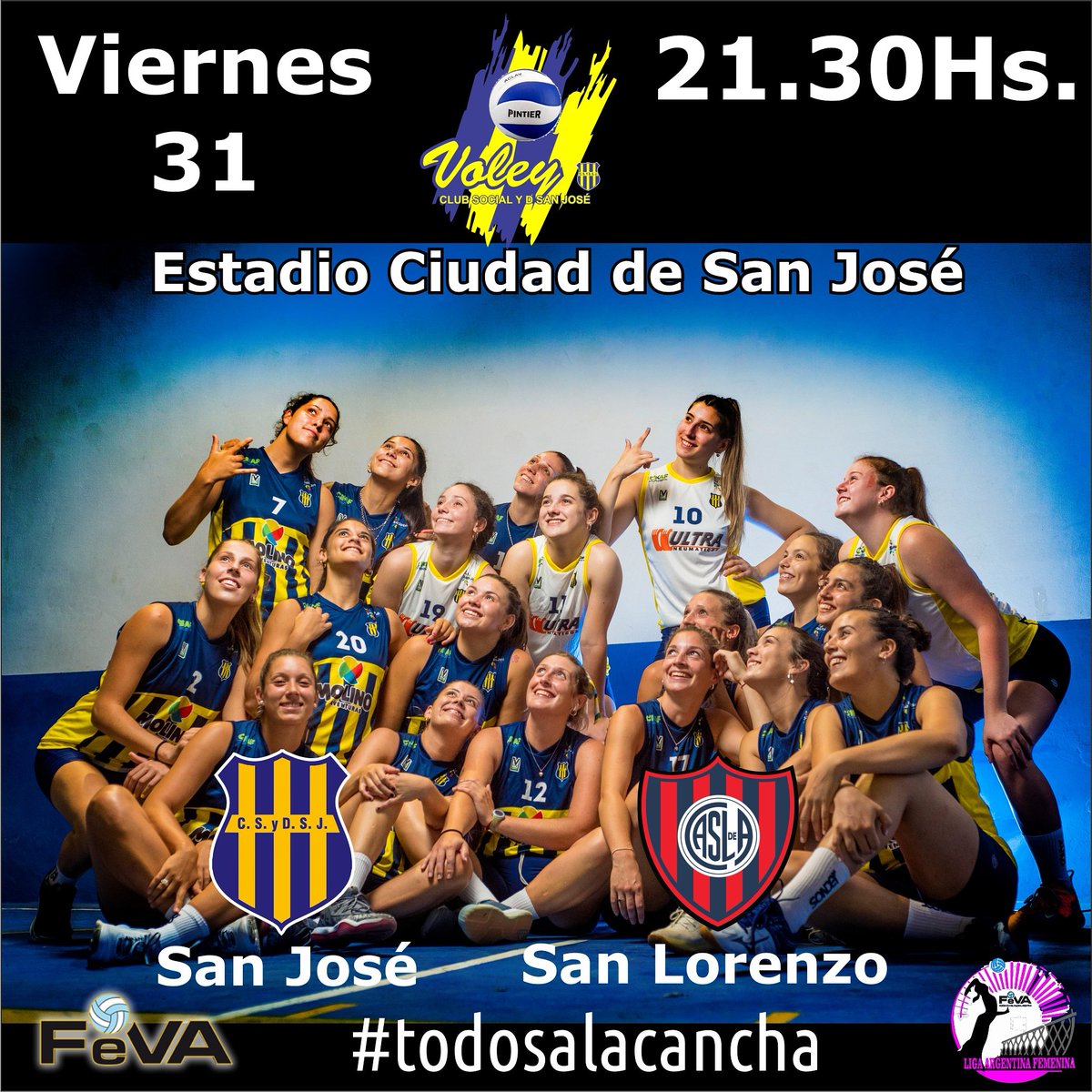 VoleySanJose's tweet image. Este Viernes¡ Voley de Primera en el estadio Ciudad de San José... #todosalacancha #vamossanjo #laf2020 @deportes12colon