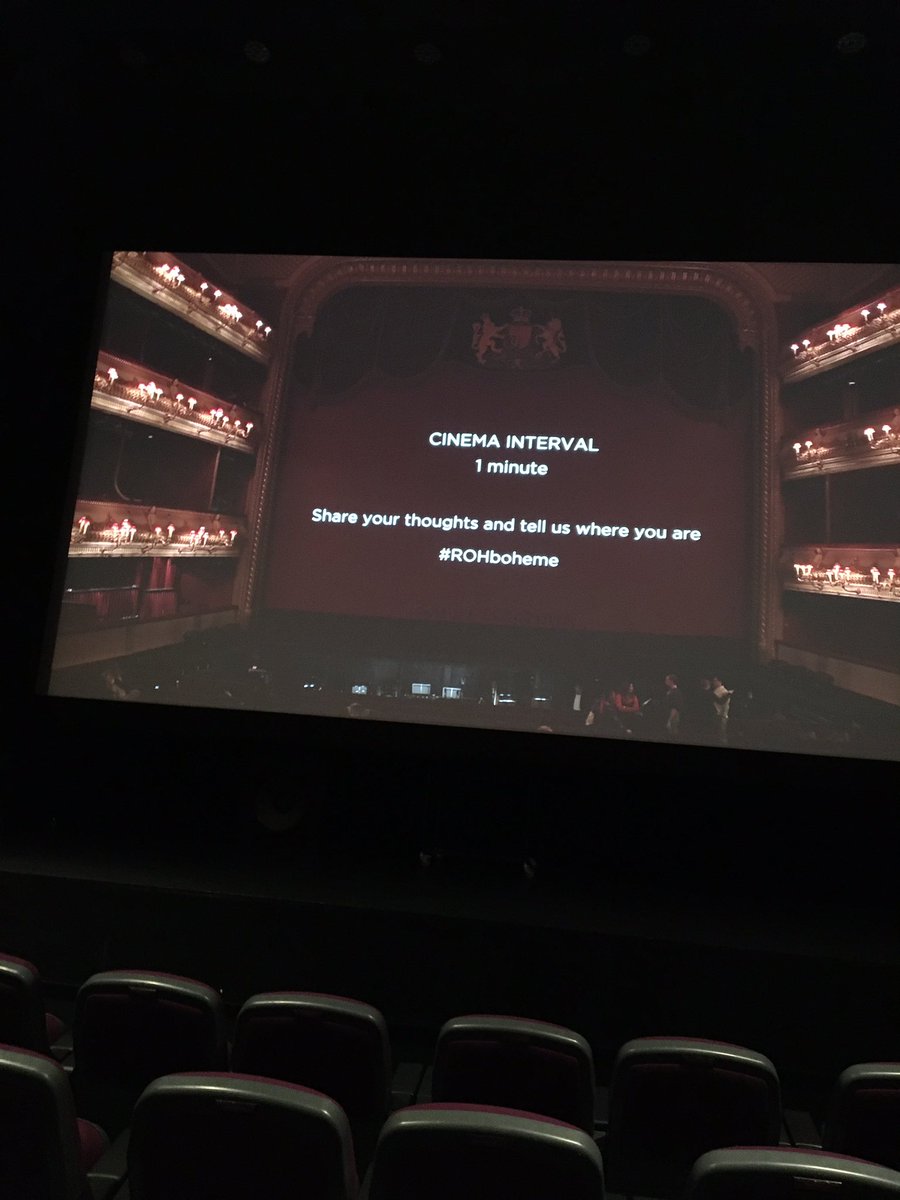 Amazing evening at theatr Mwldan to see La Boheme live from the Royal Opera House