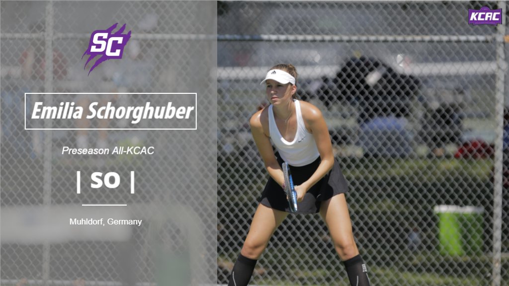 buildersports's tweet photo. Emilia Schorghuber of @Buildertennis has been named to the All-KCAC women's preseason team! Schorghuber was last year's KCAC Freshman of the Year. https://t.co/NJtHDTCiPn