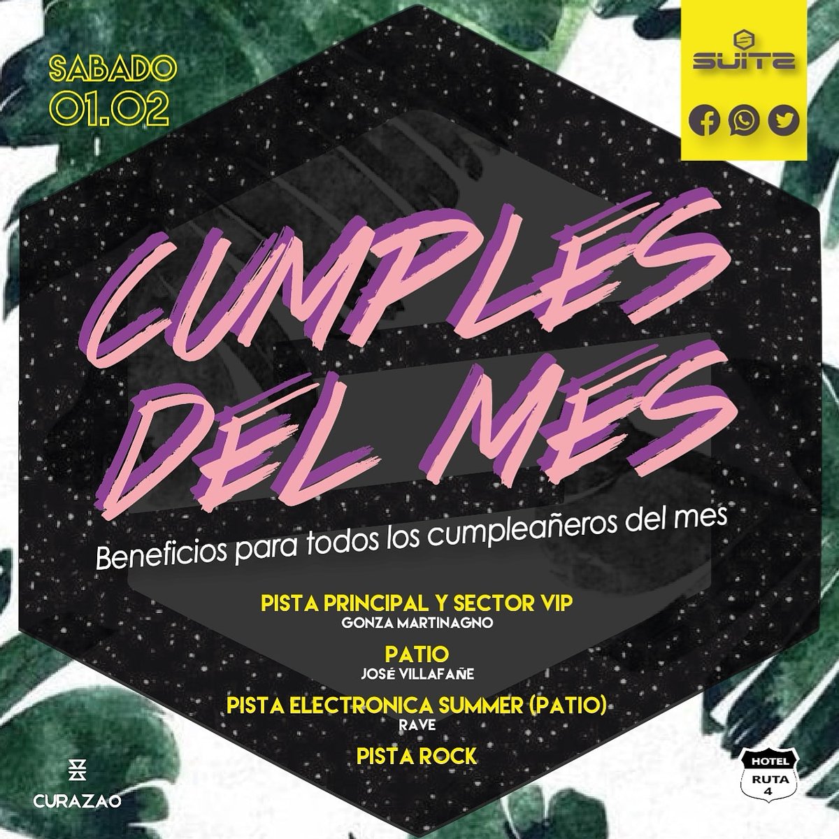 ⚠️ ESTE FINDE FESTEJAMOS TODOS LOS CUMPLES DEL MES ! SI FUISTE CUMPLEAÑERO EN EL MES DE ENERO O INCLUSIVE ESTE SÁBADO. CONSULTA POR TUS BENEFICIOS Y VENI A DISFRUTAR ●  para más info, escribíme tu mensaje !!