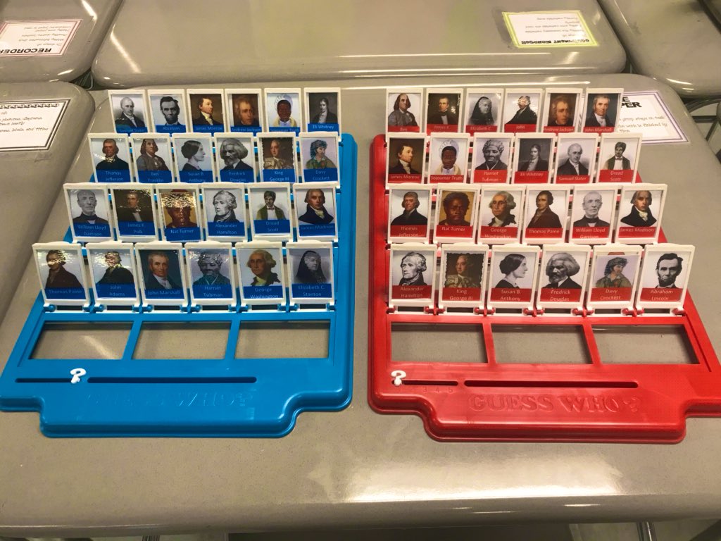 realDBrannon's tweet image. Finally created my GUESS WHO board with all historical figures from our standards! This should definitely help my Ss when we start to prepare for TNReady. Striving to make learning fun EVERY DAY! #SocStudTN #SocStud #SocStudMe #FunWithReview