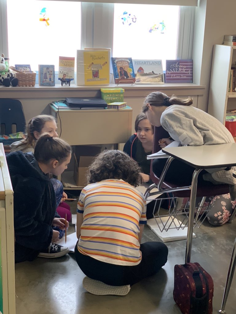 JodiBoschert's tweet photo. Last week we listened to a short story from different perspectives, wrote down important details, and guessed which perspective each side was listening from. #OFMIddle #OFarmPride https://t.co/wg9FWu4v6e