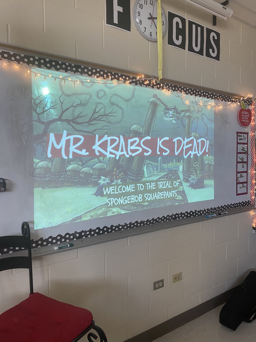 mrs_redgate's tweet image. Who murdered Mr. Krabs??? “The Trial of Spongebob Squarepants” was so fun today! My kids loved pretending to be defense &amp;amp; prosecution lawyers and defending their claims with evidence! 🍍⚖️
#JordanMSLegends #FlyingVees