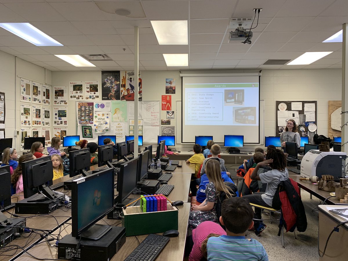 FRC3883's tweet photo. We just finished having the first ever shop tour with our Crestview Creators and Crestview Lego! We gave a presentation about what high school robotics is all and a tour of our sub-teams! #omgrobots #morethanrobot #makeitloud https://t.co/YxXhEFI5i8